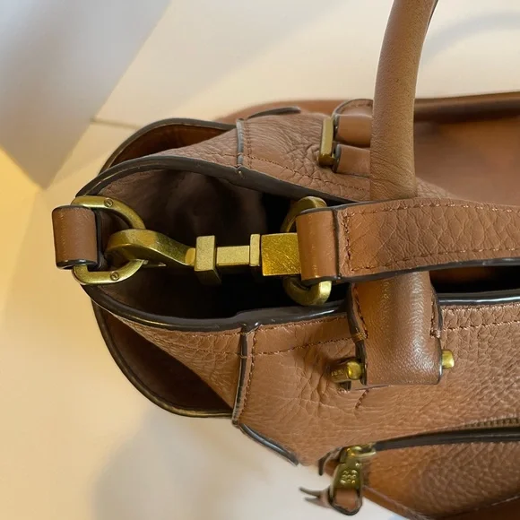 Tory Burch Large Frances Pebbled Leather Satchel - Picture 6 of 10